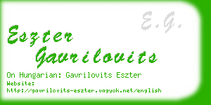 eszter gavrilovits business card